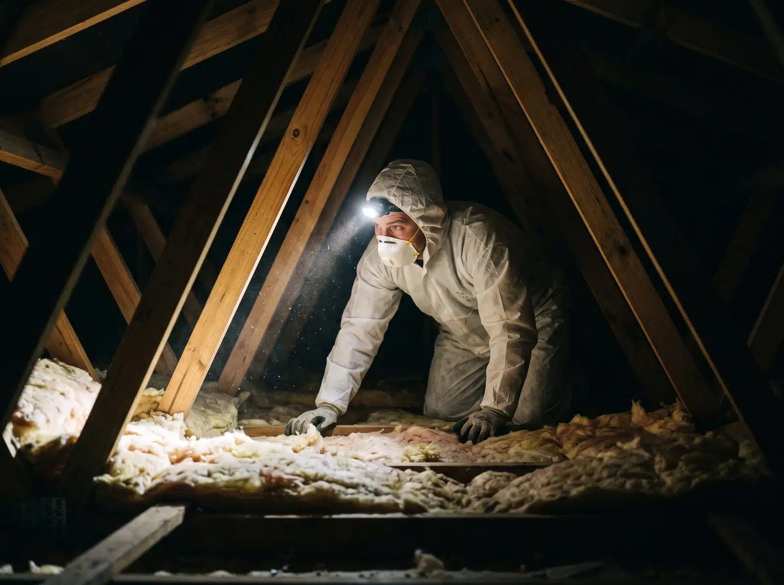 Licensed technician inspecting a Melbourne roof void for possums